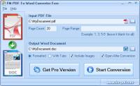 FM PDF To Word Converter Free 1.4 screenshot. Click to enlarge!