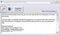 Facebook Password Recovery 1.0.1 screenshot. Click to enlarge!