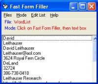 Fast Form Filler 4.0.0 screenshot. Click to enlarge!