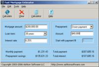 Fast Mortgage Estimator 1.21 screenshot. Click to enlarge!