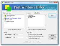 Fast Windows Hider 5.3.2 screenshot. Click to enlarge!