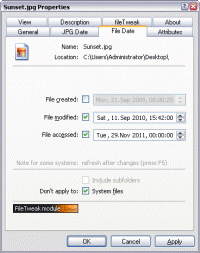 Febooti fileTweak 3.0 screenshot. Click to enlarge!