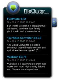 FeedFetcher Yahoo! Widget 1.1 screenshot. Click to enlarge!