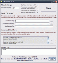 File Mover Portable 1.9 screenshot. Click to enlarge!