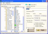 File Properties Changer 1.79 screenshot. Click to enlarge!