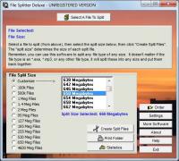 File Splitter Deluxe 3.28e screenshot. Click to enlarge!