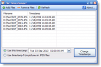 File Timestamper 1.0 screenshot. Click to enlarge!