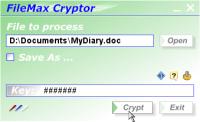 FileMax Cryptor 1.1 screenshot. Click to enlarge!