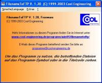 FilenameToFTP 1.20 screenshot. Click to enlarge!