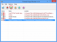 Firewall App Blocker 1.6 screenshot. Click to enlarge!