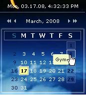 Flash Calendar 1.02 screenshot. Click to enlarge!