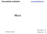 Flash speed reading 2.1 screenshot. Click to enlarge!