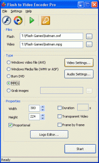 Flash to Video Encoder PRO 5.2.19 screenshot. Click to enlarge!