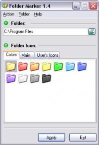 Folder Marker - Changes Folder Icons 1.4 screenshot. Click to enlarge!
