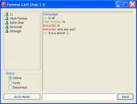 Fomine LAN Chat 1.2 screenshot. Click to enlarge!