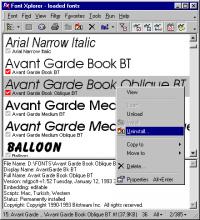 Font Xplorer 1.2.2 screenshot. Click to enlarge!