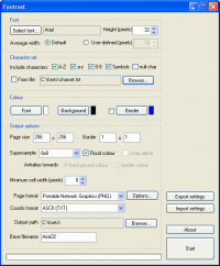 Fontrast 1.34 screenshot. Click to enlarge!