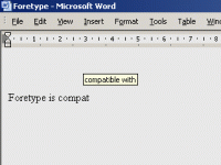 Foretype 1.5 screenshot. Click to enlarge!