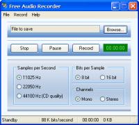 Free Audio Recorder 6.6.8 screenshot. Click to enlarge!