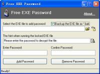 Free EXE Password 1.1.20140610 screenshot. Click to enlarge!