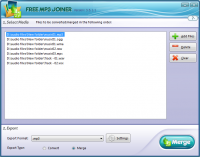 Free MP3 Joiner 5.0.2 screenshot. Click to enlarge!