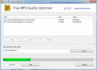 Free MP3 Quality Optimizer 1.3.0.0 screenshot. Click to enlarge!