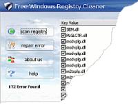 Free Windows Registry Cleaner 2.0.0 screenshot. Click to enlarge!
