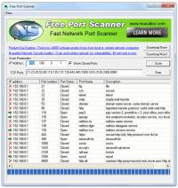 FreePortScanner 2.8.3 screenshot. Click to enlarge!
