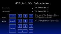 GCD and LCM Calculator for Windows 8 1.0.0.1 screenshot. Click to enlarge!