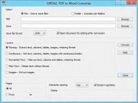 GIRDAC PDF to Word Converter 9.2.2.1 screenshot. Click to enlarge!