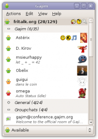 Gajim 0.16.4 screenshot. Click to enlarge!