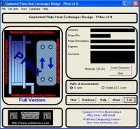 Gasketed Plate Heat Exchanger Design 2.0.4 screenshot. Click to enlarge!