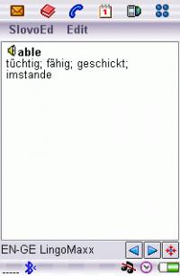 German-English Dictionary for UIQ 2.0 screenshot. Click to enlarge!