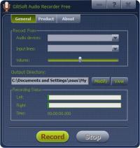 GiliSoft Audio Recorder Free 5.1 screenshot. Click to enlarge!