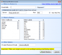 Gmail Keeper 1.3.18.302 screenshot. Click to enlarge!
