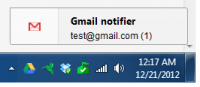 Gmail Notifier 0.4.0 screenshot. Click to enlarge!