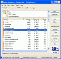 Golden Keywords beta 3.01 screenshot. Click to enlarge!