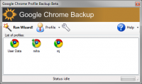Google Chrome Backup 1.8.0.141 screenshot. Click to enlarge!