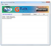 Google Talk Password Finder 2.1.9 screenshot. Click to enlarge!