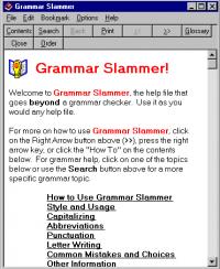 Grammar Slammer 4.2 screenshot. Click to enlarge!