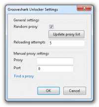 Grooveshark Unlocker 1.3.6 screenshot. Click to enlarge!