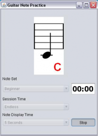 Guitar Note Practice screenshot. Click to enlarge!