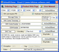 HS SMS DLL (GSM 07.05) 1.0 screenshot. Click to enlarge!