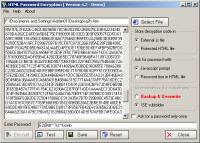 HTML Password Encryption 4.20.02 screenshot. Click to enlarge!