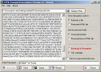 HTML Password Encryption 4.20.02 screenshot. Click to enlarge!