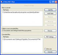 HTML2PDF Pilot 2.23 screenshot. Click to enlarge!