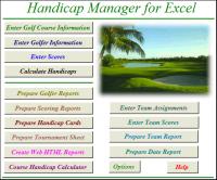 Handicap Manager for Excel 5.0 screenshot. Click to enlarge!