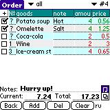 Handy Service for Palm 1.5 screenshot. Click to enlarge!