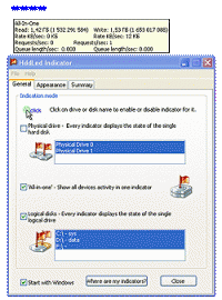 HddLed Indicator 1.86 screenshot. Click to enlarge!