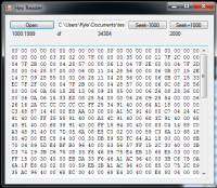 Hex Reader 1.0.0.0 screenshot. Click to enlarge!